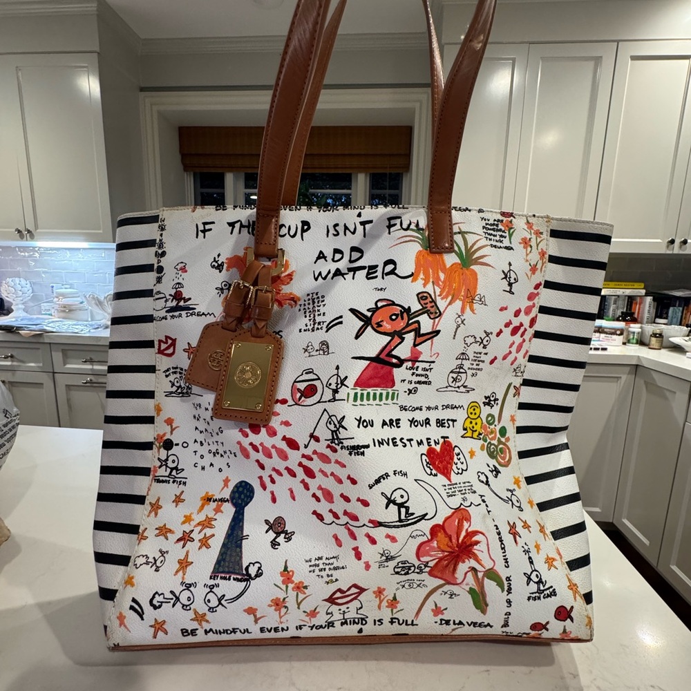 Limited Edition Tory Burch De La Vega Tote - Picture 2 of 3